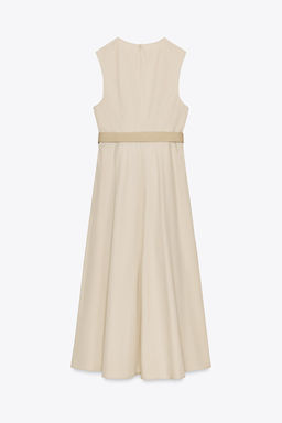 POPLIN MIDI DRESS WITH BELT - Zara фото 7