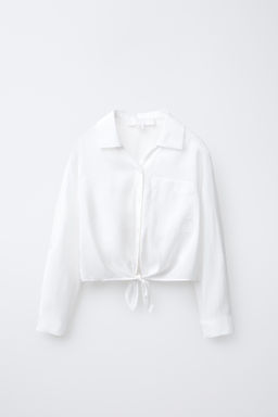 KNOTTED FLOWING SHIRT - Zara фото 2