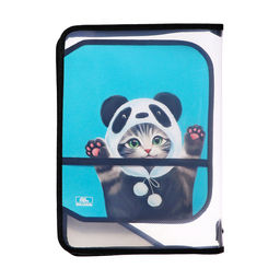 Папка для труда, А4, пластиковая, 23×32.5×2.5 см «Котик панда»