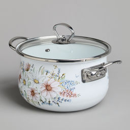 НАБОР КАСТРЮЛЬ AGNESS ЭМАЛИРОВАННЫХ СЕРИЯ ДВОРЦОВЫЙ ПАРК 4ПР. 2,0Л И 2,8Л, 18Х11СМ, 20Х12СМ  фото 4