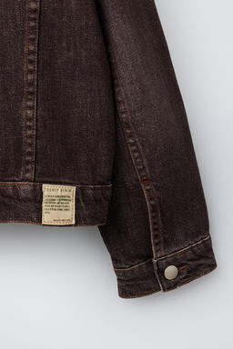 CAZADORA DENIM EFECTO LAVADO / Marr?n - Zara фото 5