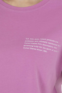 Женская фиолетовая футболка с круглым вырезом Неожиданная скидка в корзине - U.s. polo assn фото 7
