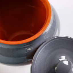 Горшочек для запекания с крышкой Вятская керамика, 900 мл, серый