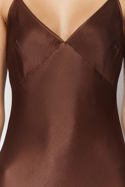 TRENDYOLMILLA Siyah Duz Kesim Saten Ask?l? Maxi Dokuma Elbise TWOSS24EL00163  фото 15