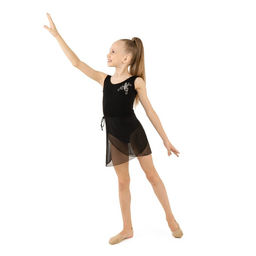 Юбка гимнастическая Grace Dance, с запахом, р. 26-28, цвет чёрный  фото 6