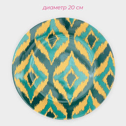 Тарелки Доляна Askım, 18 предметов: 6 тарелок d=20 см, 6 тарелок d=25 см, 6 тарелок глубоких 340 мл, фарфор, разноцветные