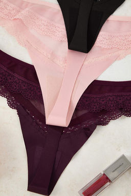 Cok Renkli 3lu Tul Bask?l? Tanga Kulot THMAW26KU00040 - Trendyolmilla фото 6