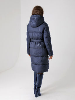 24433 Пальто стеганое т.бежевый - Dizzyway фото 12