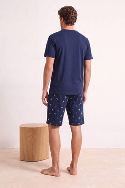 Lacivert Regular Fit Marine Temal_ %100 Pamuk Yazl_k _rme Pijama Tak_m_ TMNSS26PT00064 - Trendyolmilla фото 2