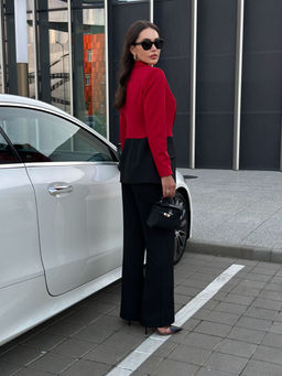 Жакет AURA 1115-176 красный + чёрный  фото 4