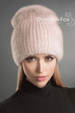 Шапка Бини норка кизил