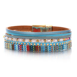 Браслет, жемчуг swarovski , кожа , сталь, ALBW157
