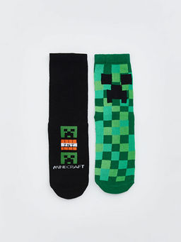Minecraft Desenli Erkek ?ocuk Soket ?orap 5li
