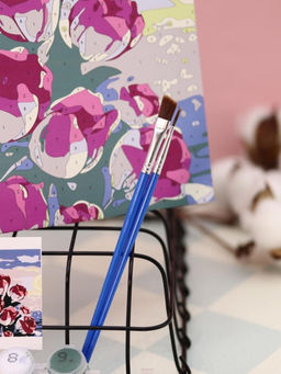 Картина по номерам на подрамнике Draw Me! Pink roses, (20*20 см)