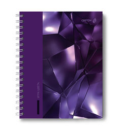 Светоч Т212 Тетрадь общая с твердой обложкой, глянцевая ламинация A5 96 л. на гребне 65 г/кв.м , белизна 100 % 4 шт. клетка 01557 Кристаллы  фото 3