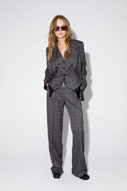 Жилет Pirs 4756 серо-бежевая клетка  фото 6