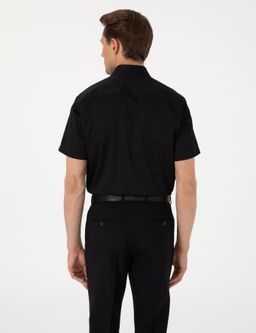 Siyah Regular Fit Uzun Kollu Basic G_mlek