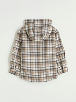 Ekose Desenli Kap??onlu Erkek ?ocuk G?mlek