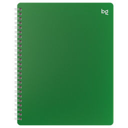 Тетрадь 80л. на спирали BG "Base. Зеленая" клетка (Т5гр80_пл 62659) пластиковая обложка