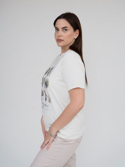 Футболка Хлопок 95%, лайкра 5% Элен экрю