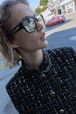 TEXTURED METALLIC THREAD BLAZER - Zara фото 7