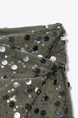 SEQUIN CROSSOVER MINI SKIRT - Zara фото 4