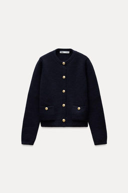 KNIT CARDIGAN WITH GOLDEN BUTTONS - Zara фото 8