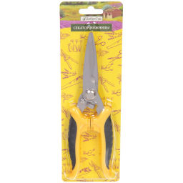 Секатор-ножницы садовые 8" (20см) "Фортуна" пластиковые прорезиненные ручки ДоброСад