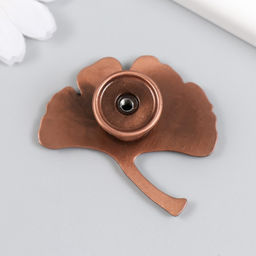 Ручка для шкатулки металл «Лист веер», состаренная медь, 5×5.4 см