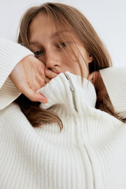 Jersey en punto de canale con media cremallera - H&m фото 2