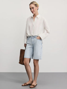 Джинсовые шорты прямые / Zarina  фото 2