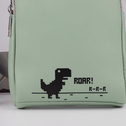 Сумка через плечо ROAR Динозавр на молнии, цвет мятный - NAZAMOK KIDS фото 4