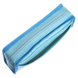 Пенал школьный на молнии Calligrata «Аниме», 2 отделения, голубой