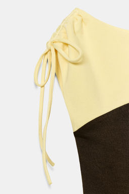 TOP COMBINADO FRUNCES / Marr?n / Crudo - Zara фото 7