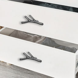 Цена за 2 шт. Ручка-кнопка CAPPIO «Ветка», цвет старинное серебро