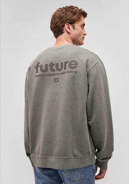 S?rt Detayl? Gri Sweatshirt