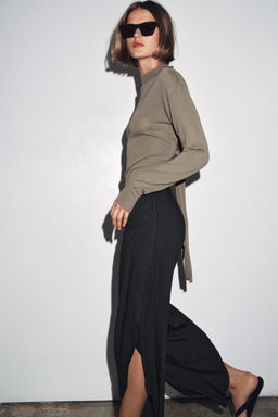 PINSTRIPED TROUSERS WITH VENTS ZW COLLECTION - Zara фото 3