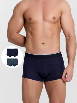 Трусы мужские боксеры мультипак (2 шт.) в синих оттенках глубокий синий +темный сланец1 411215-2
