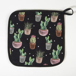 Набор кухонный Этель «Succulents» варежка-прихватка 20×27 см, прихватка 19×19 см, 100% хлопок