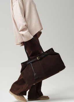 Замшевая сумка Daniela DBR 31375 черный каштан  фото 6