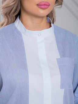 Блузка 1472 в стиле колорблок - Novita фото 8