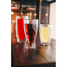 Пивной бокал Magistro «Дуо», 400 мл, 8.5×8.5×18 см, с двойными стенками, стекло, прозрачный