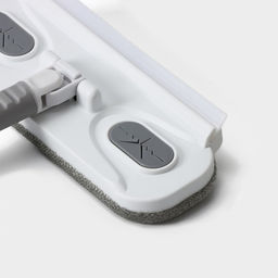 Щётка для окон Raccoon, телескопическая нержавеющая ручка 77(123) см, силиконовый сгон 22 см, велюровая насадка 227 см, цвет МИКС - Simaland фото 7