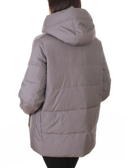 M-8869 GRAY/LILAC Куртка зимняя женская (150 гр. холлофайбер)