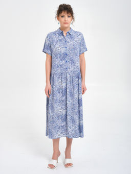 Платье из вискозы с принтом