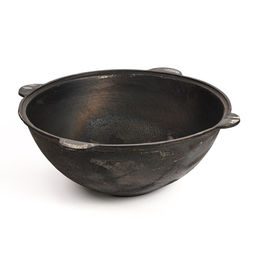 Казан Шафран, 16 л, плоское дно, алюминиевая крышка, чугун