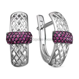 Кольцо из серебра с синтетическим рубином родированное