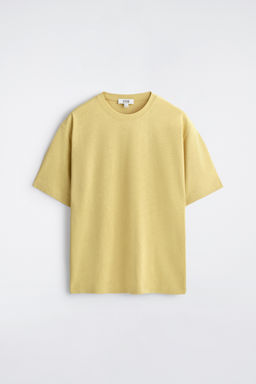 CAMISETA EN MEZCLA DE ALGOD?N Y LINO RELAXED FIT