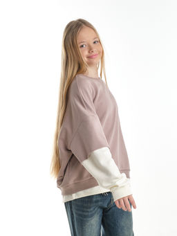 Толстовка для девочки 22-8047 бежевый - Mini maxi фото 11