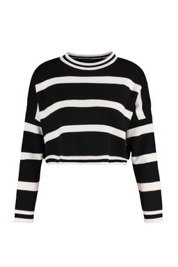 Siyah Crop Cizgili Triko Kazak TWOAW23KZ00205 - Trendyolmilla фото 5